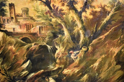 Antiquités - Paysage Fantastique - attribué à Alessandro Magnasco (1667 - 1749)